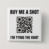 Kaufen Sie mir einen QR-Code-Bridge-Junggeselinnen Button (Vorderseite)