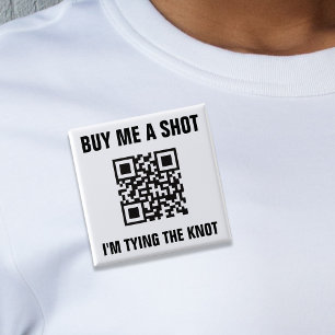 Kaufen Sie mir einen QR-Code-Bridge-Junggeselinnen Button
