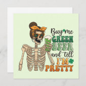 Kaufen Sie mir grünes Bier - Skelett | St. Patrick (Vorne/Hinten)