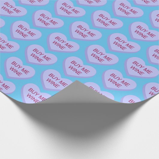 Kaufen Sie mir Wein Konversation Herz Geschenkpapier (Ecke)