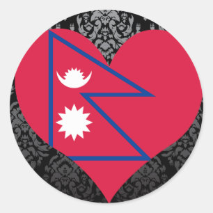 Kaufen Sie Nepal-Flagge Runder Aufkleber