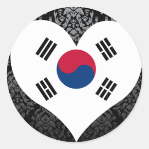 Kaufen Sie Südkorea-Flagge Runder Aufkleber