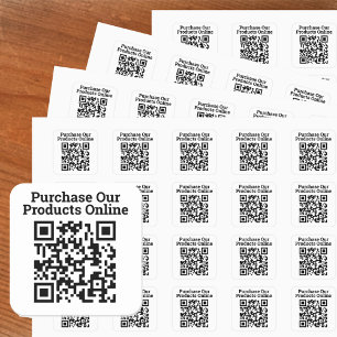 Kaufen Sie unsere Produkte online QR Code Design Quadratischer Aufkleber
