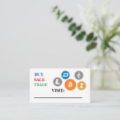 Kaufen und Handel Krypto Visitenkarte (Stehend Vorderseite)