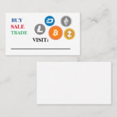 Kaufen und Handel Krypto Visitenkarte (Vorne/Hinten)