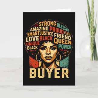 Käufer Black History Month Mächtige schwarze Pride Karte