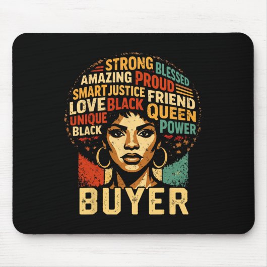 Käufer Black History Month Mächtige schwarze Pride Mousepad (Vorne)