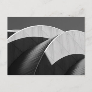 Kauffman Center Black and White Curves Postkarte