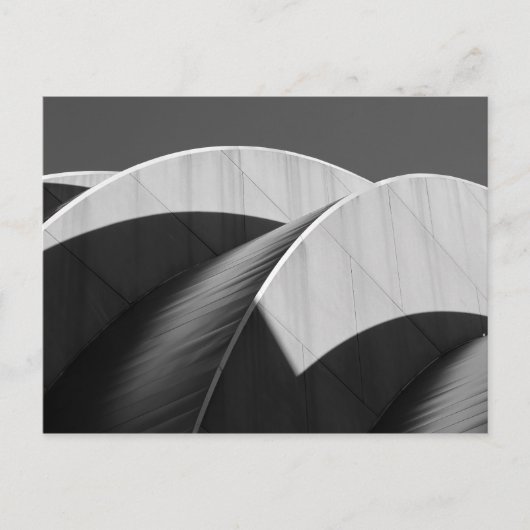 Kauffman Center Black and White Curves Postkarte (Vorderseite)