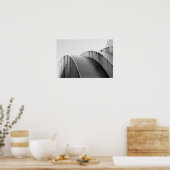 Kauffman Centre Black and White Curves Kansas City Poster (Küche)