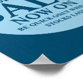 Kaufhaus-Einzelhandel Geschäftszeichen blaue Kreis Poster (Ecke)