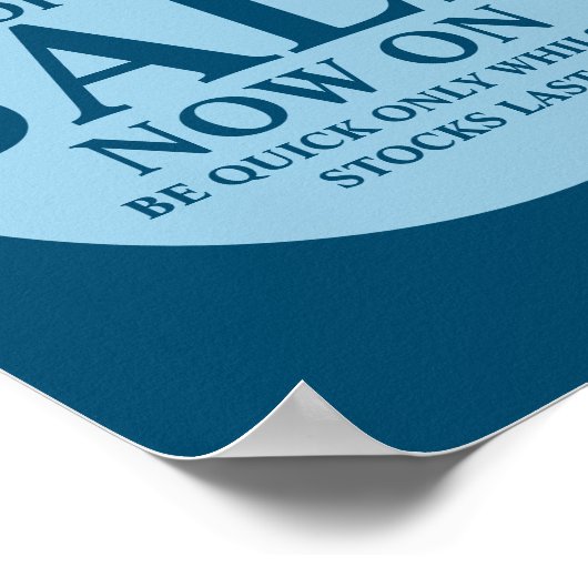 Kaufhaus-Einzelhandel Geschäftszeichen blaue Kreis Poster (Ecke)