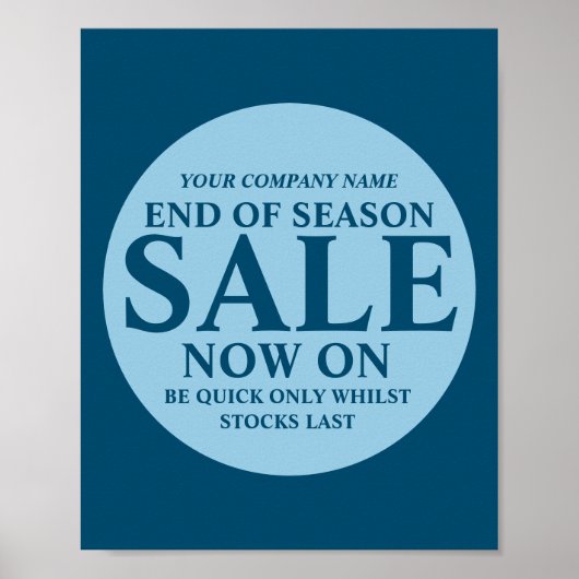 Kaufhaus-Einzelhandel Geschäftszeichen blaue Kreis Poster (Vorne)