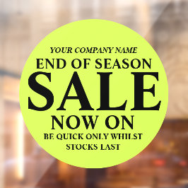 Kaufhaus für den Einzelhandel Geschäftszeichen Grü Fensteraufkleber