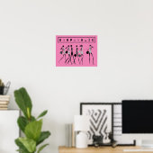Kauflustige trendige Mädchen Poster (Heimbüro)