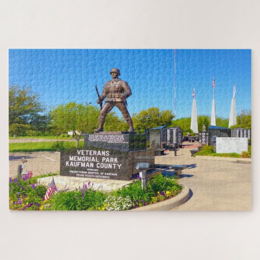 Kaufman Landkreis Veterans Memorial Normandie Fran Puzzle (Horizontal)
