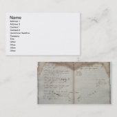 Kaufmännische Dokumente, Buchstabe der Annahme von Visitenkarte (Vorne/Hinten)