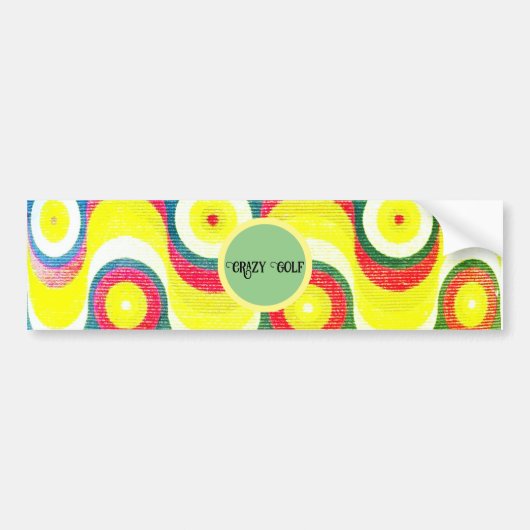 KAUFSTICKER-ETIKETT CRAZY GOLF STIL AUTOAUFKLEBER (Vorne)