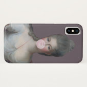 Kaugummi Diva blasen ein rosa Kaugummi Case-Mate iPhone Hülle (Rückseite (Horizontal))