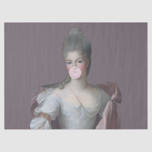 Kaugummi Diva blasen ein rosa Kaugummi Seidenpapier (Vorderseite)