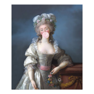 Kaugummi-Diva du Barry Fotodruck