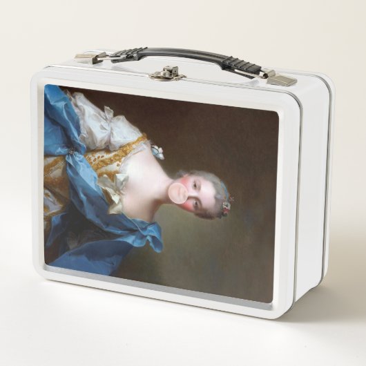 Kaugummi Diva mit Blauer Schmetterling Metall Brotdose (Vorderseite)