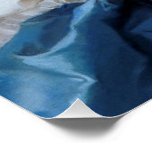 Kaugummi Diva mit Blauer Schmetterling Poster (Ecke)