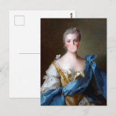 Kaugummi Diva mit Blauer Schmetterling Postkarte (Vorne/Hinten)