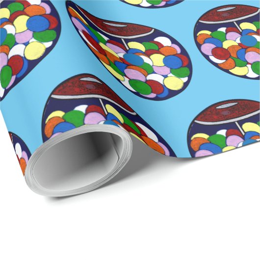 Kaugummi, Kaugummi Geschenkpapier (Rolleneckpunkt)