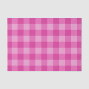 Kaugummi-Rosa Helle Tartan Karo Muster Druck Seidenpapier