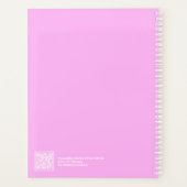 Kaugummi-Rosa Minimalist Planer (Rückseite)