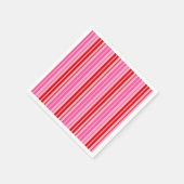 Kaugummi-Rosa-Rot-Vertikalstreifen-Design  Serviette (Ecke)