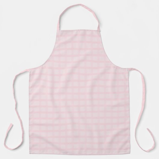Kaugummi-Rosa und Lavendel-Schamrot-Gingham-Muster Schürze (Vorderseite)
