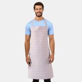 Kaugummi-Rosa und Lavendel-Schamrot-Gingham-Muster Schürze (Getragen)