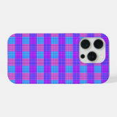Kaugummi-Tartan-Druck, iPhone Hülle (Rückseite (Horizontal))