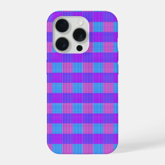 Kaugummi-Tartan-Druck, iPhone Hülle (Rückseite)