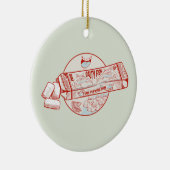 Kaugummi-Thunfischgeschmack Keramik Ornament (Rechts)