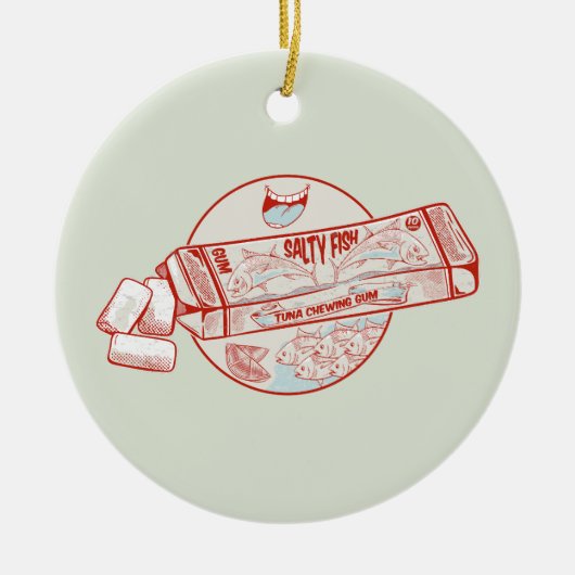 Kaugummi-Thunfischgeschmack Keramik Ornament (Vorne)