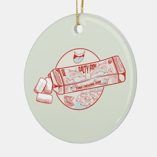 Kaugummi-Thunfischgeschmack Keramik Ornament (Links)