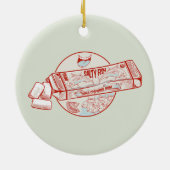 Kaugummi-Thunfischgeschmack Keramik Ornament (Hinten)