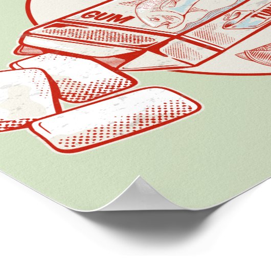 Kaugummi-Thunfischgeschmack Poster (Ecke)