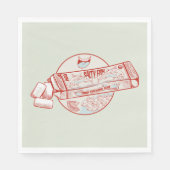 Kaugummi-Thunfischgeschmack Serviette (Vorderseite)