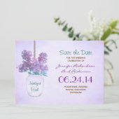 Kaugummi und lila Lila Save the Date (Stehend Vorderseite)