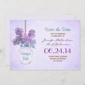 Kaugummi und lila Lila Save the Date (Vorne/Hinten)