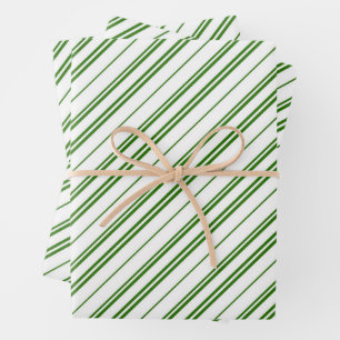 Kaugummi-Zuckerstangen-Weihnachtsstreifen Geschenkpapier Set