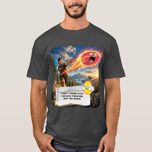 Kaugummipapier-Witze Disc Golf T-Shirt (Vorderseite)