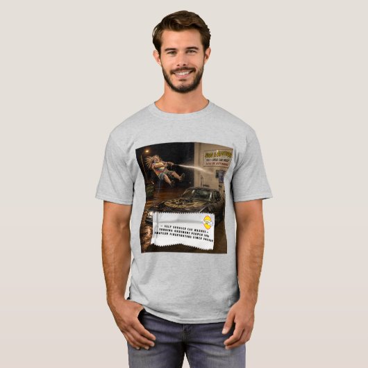 Kaugummiverpackung-Witze Auto Waschanlage T-Shirt (Vorne ganz)