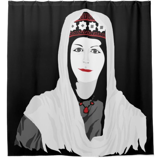 kaukasisch duschvorhang (Vorderseite)