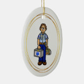 Kaukasische männliche EMS Paramedic Ornament (Rechts)
