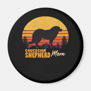 Kaukasische Schäferhunde Mama Vintag Retro Classic Magnet